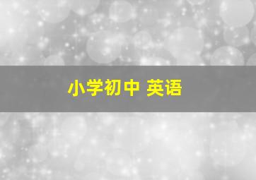 小学初中 英语